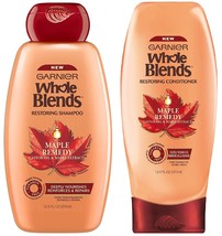 2 Pack Garnier Whole Blends Maple Remedy Shampoo &amp; Conditioner - £30.07 GBP