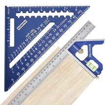 WORKPRO Rafter Square and Combination Square Tool Set, 7 in. Aluminum Alloy Die- - £33.80 GBP