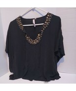 Short Sleeve Blouse Top Size M Overshirt - $2.73 CAD