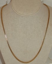Vintage 28&quot; Long Monet Goldtone Box Chain Link Necklace Costume Jewelry - $359.72 MXN
