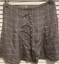 American Eagle black orange plaid lightweight preppy academia mini skirt... - $23.99