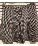 American Eagle black orange plaid lightweight preppy academia mini skirt... - $23.99