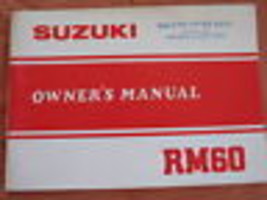 1982 82 Suzuki RM60 Rm 60 Nos Owner&#39;s Manual - £8.72 GBP