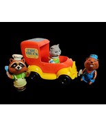 Vintage Mattel Preschool 1975 Hub-Bubs Happy Hollow Fire Truck and 3 Fig... - $24.74