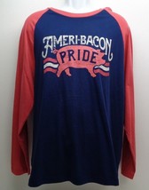 AMERI BACON PRIDE Cremieux Size XL Blue Long Sleeve T-Shirt New Mens Shirt - £38.15 GBP