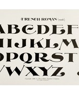 French Roman Heavy Font Example 1899 Victorian Craft Drawing Ephemera DW... - $27.10 CAD