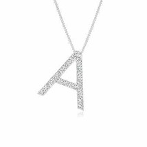 ANGARA GVS2 Diamond Uppercase Alphabet Letter A-Z Initial Pendant in White Gold - £485.21 GBP+