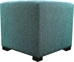 Teal 17&quot; X 19&quot; X 19&quot; Upholstered Cubed/Square Olivia Series Ottoman From Mjl - £115.87 GBP