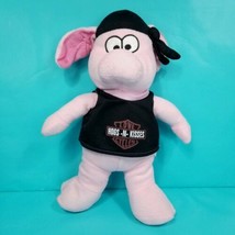 Pink Pig Plush Hogs and Kisses Biker Bandanna 15&quot; Stuffed Animal Love Cycles  - £14.23 GBP