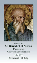 St. Benedict LAMINATED Prayer Card, 5-pack, with a Free Jesus Prayer Card - $12.95