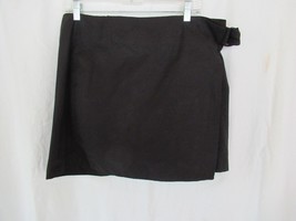Calvin Klein Jeans skirt wrap mini black Size XL unlined buckle stretch - $14.65