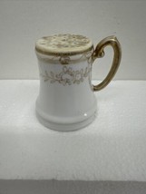 Vintage White/Gold Paint Salt or Pepper Shaker Nippon Japan - $9.85