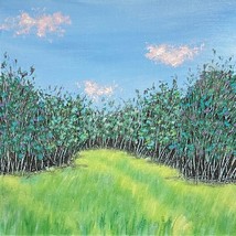 Summer in the Meadow - Acrylic Nature Landscape Painting by Deb Bossert Artworks - $69.30