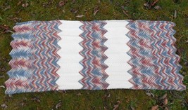 Vintage Afghan Blanket Shawl Merino Wool Soft Yarn Hunter Green Rust Browns - £36.95 GBP