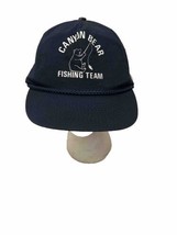 Vintage Canyon Bear Fishing Team Rope Hat Adjustable Size Navy Blue Snap... - $15.00