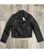 Banana Republic Faux Leather Moto Jacket Black Women's - $87.72