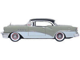 1955 Buick Century Windsor Gray &amp; Dover White w Carlsbad Black Top 1/87 HO Scale - £18.84 GBP
