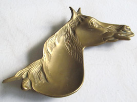 Vintage Brass Horse Ashtray Sculpture Figurine Statue Display- Made In I... - £36.17 GBP