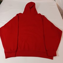 Jerzees NuBlend CMHS SOCCER Men's L Cotton Blend Red Hoodie Pullover Sweatshirt image 2