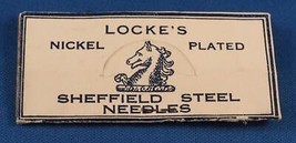 Vintage Locke&#39;s Placcato Nichel Sheffield Acciaio Aghi Pubblicità Busta - $30.66