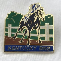 BKG Kentucky Vintage Pin Gold Tone Enamel Horse Racing - £8.28 GBP