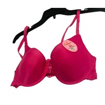 New Angelina Womens Size 38C Hot Pink Padded Lace Bra Panel Back B696-C - $14.84