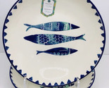 PAPART SERAMIK Ceramic Fish Nautical 9&quot;Pasta Salad Soup Serving Bowls Po... - £29.56 GBP