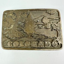 Vintage 1975 Colorado Belt Buckle Brass #295 - 3 3/8&quot; Wide - £9.33 GBP