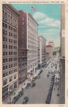 Portland Oregon OR Looking South on Sixth from Washington 1936 Postcard D07 - £2.35 GBP