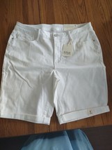 a.n.a. Women&#39;s  White Midi Rose Bermuda Shorts Size 14-Brand New-SHIPS N... - £38.60 GBP