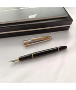 Montblanc Meisterstuck 144 Fountain Pen with Solitaire Sterling Silver Cap - £448.88 GBP