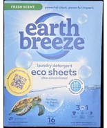 Earth Breeze Laundry Detergent Eco Sheets Ultra-Concentrated 3 in 1 Fres... - $9.89