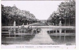 France Postcard Palais de Versailles Green Carpet &amp; Apollo Fountain Tapis Vert - £1.63 GBP