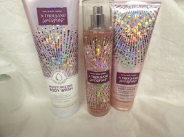 Bath and Body Works A Thousand Wishes lot of 3 Cream Mist Moisturizing Wash - $27.99