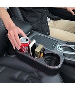 Coin Side Pocket Console Side Pocket Leather Cover Car Cup Holder Auto F... - $42.72