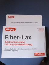 Rugby Fiber-Lax Constipation Relief 625mg 60 tablets -EXP 09/27 - $9.89