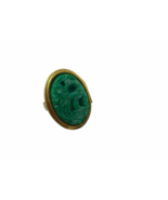 Vintage Perfume Locket Poison Ring Avon Bird Of Paradise Green Plastic 70s - £19.45 GBP