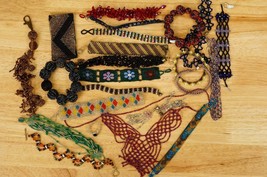 Artisan Jewelry Lot Dealer Resale Seed Bead Woven Loom Beaded Bracelets - £58.17 GBP