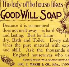 Good Will Soap 1897 Advertisement Victorian Household Cleaner Geo Marsh ... - £13.79 GBP
