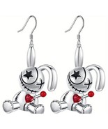 Bunny Voodoo Doll Heart Earrings  - $8.56