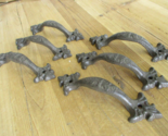 6 Cast Iron RUSTIC Barn Handle Gate Pull Shed Door Handles 6 1/4&quot; Drawer... - $24.99