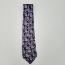 Jerry Garcia Silk Tie Pine and rock Collection Fifteen Maroon &amp; gray - £13.52 GBP