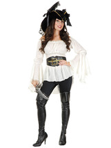 Charades Womens Pirate Lady Vixen Costume Blouse, X-Small - $96.09