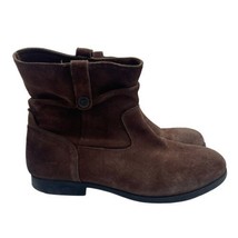 Birkenstock Sarnia Women&#39;s Size 41 Brown Suede Ankle Boot Pull On Slouch $179 - £38.36 GBP