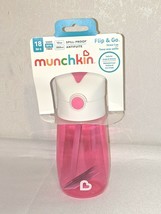 Munchkin 12 oz Spill-Proof Flip &amp; Go Straw Cup Pink  - £12.56 GBP
