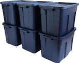 Rubbermaid Roughneck 18 Gal. Storage Totes, 6-Pack, Tough Stackable, And... - $175.92