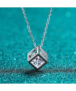 GRA Certified Hallow Cubic 0.5/1ct Moissanite S925 Pendant Necklace - $30.00+