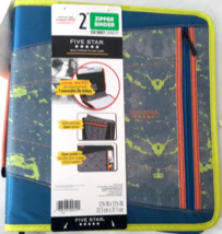 FIVE STAR 2&quot; Zipper Binder, 530 Sheets, Removable File Folders, Zipper P... - £10.93 GBP