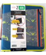 FIVE STAR 2&quot; Zipper Binder, 530 Sheets, Removable File Folders, Zipper P... - £10.93 GBP