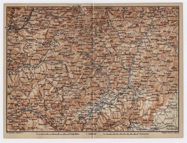 1903 Original Antique Map Of South Tyrol Bozen Bolzano Belluno Italy Austria - £13.44 GBP